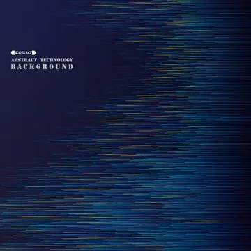 Abstract of futuristic technology gradient blue stripe line cover background. Stock-Illustration