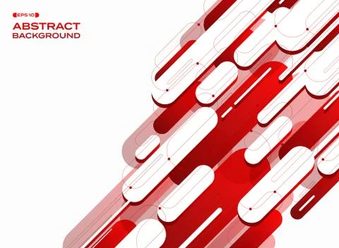 Abstract of futuristic technology gradient red lines pattern background. Stock Illustration
