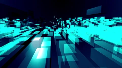 Abstract futuristic technology motion background. cyan color shape animatio.. Stock Footage 249469916
