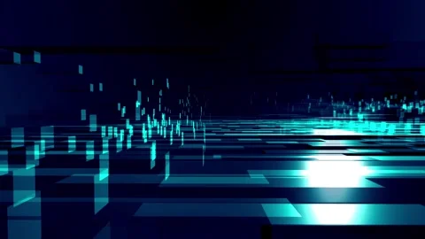 Abstract futuristic technology motion background. cyan color shape animatio.. Stock Footage 249469927