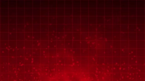 Abstract futuristic technology particles Red particles and grid background Video stock 276890367