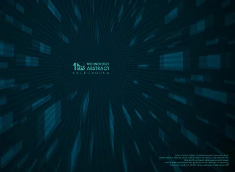 Abstract futuristic technology perspective blue background geometric. 스톡 일러스트