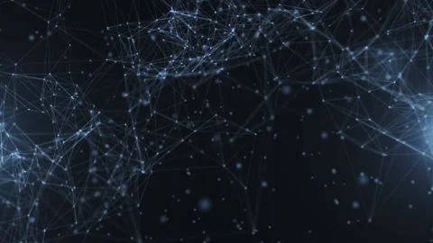 Abstract futuristic - technology with polygonal shapes on dark blue backgroun Stock Footage 143368768