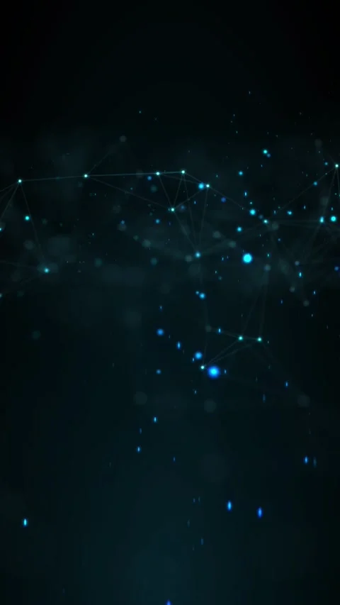 Abstract futuristic - technology with polygonal shapes on dark blue backgro.. Vídeo Stock 280965934
