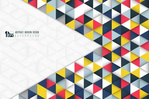 Abstract futuristic technology of triangle pattern design geometric tech イラスト素材