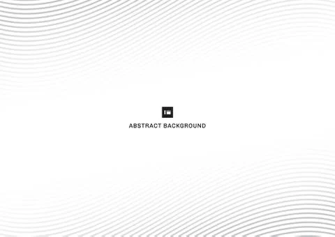 Abstract futuristic template gray waves lines curve pattern on white backgrou Illustrazione stock
