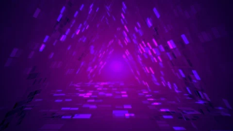 Abstract futuristic triangle data tunnel motion graphic background. Stock Footage 95570998