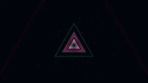 Abstract futuristic triangle tunnel motion background loop Stock Footage 345694951