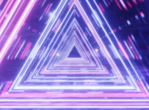 Abstract futuristic triangles, blur backdrop Stock Illustration