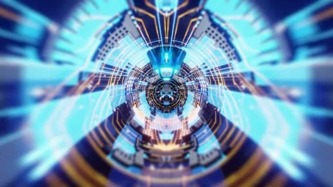 Abstract Futuristic Tunnel Stock Footage 289129331
