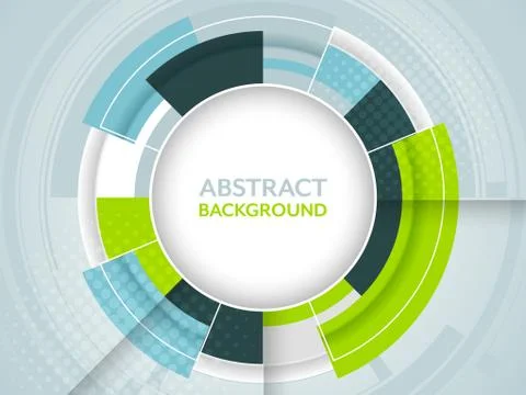 Abstract futuristic vector background with circular pattern. Stock Illustration