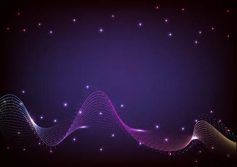 Abstract futuristic wave background. Digital network fider optic internet o.. Stock Illustration