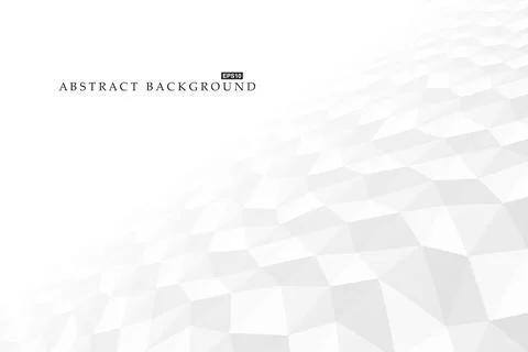 Abstract futuristic white background with perspective. Creative 3d relief Stock Illustration