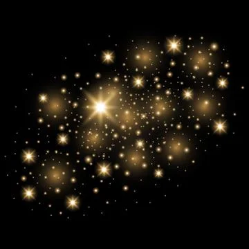 Abstract galaxy, gold Stock Illustration