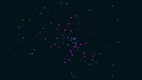 Abstract galaxy nebula cosmic dust cloud animation on black background Stock Footage 341057400