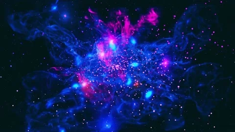 Abstract Galaxy Nebula Star Particles Motion Background 库存影片 164183269