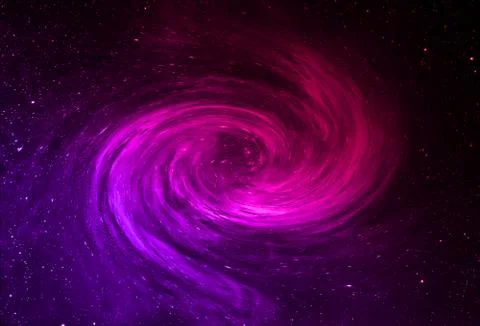 Abstract galaxy swirl in deep space. beautiful banner wallpaper design illust Stock Illustration