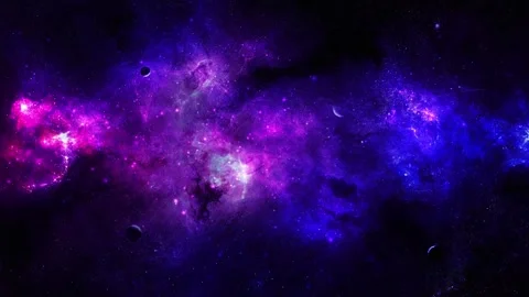 Abstract galaxy through the Orion nebula moving in space Stock Footage 255956857