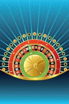 Abstract gambling background with roulette Stock Illustration
