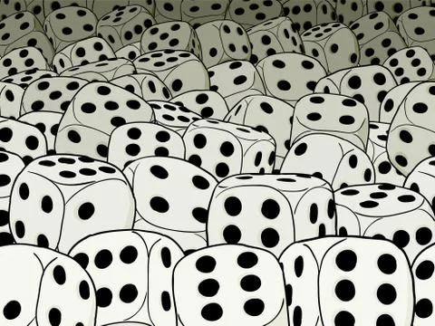 Abstract gambling composition - dices Illustration