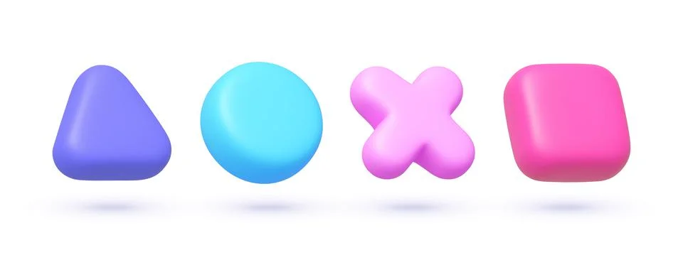 Abstract game 3d for computer game design. Isolated object. Vector design 스톡 일러스트