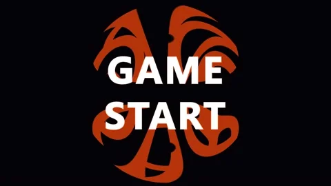 Abstract Game Start Logo Animation with Dramatic Lighting and Cinematic Motio Stock Footage 344282504