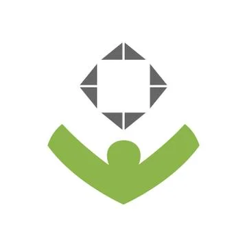 Abstract gamer with gamepad icon vector illustration isolated on white backgr Stock Illustration