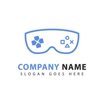 Abstract gaming stick logo Stockillustratie