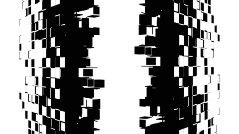 Abstract Gate transition mask Stock Footage 196994405