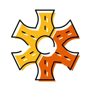 Abstract gear icon representing engineering and mechanics Stock Illustration