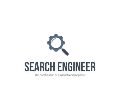 Abstract Gear Magnifier. Isolated Vector Illustration Stock Illustration