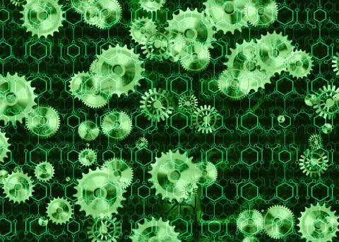 Abstract gear mechanical modern background Illustrazione stock