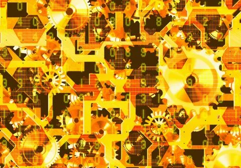 Abstract gear modern background Stock Illustration