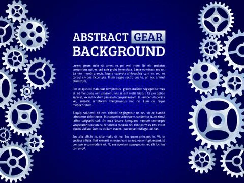 Abstract gears on the blue background. Modern design of background eps 10 Stock Illustration