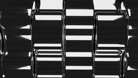 Abstract Gears in Chrome Finish With Smooth Surfaces and Reflective Patterns Stock Footage 320245318