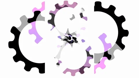 Abstract gears in layers, moving seamlessly. Video stock 111407199