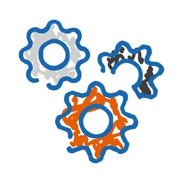 Abstract gears representing complex system integration and collaboration Stock Illustration