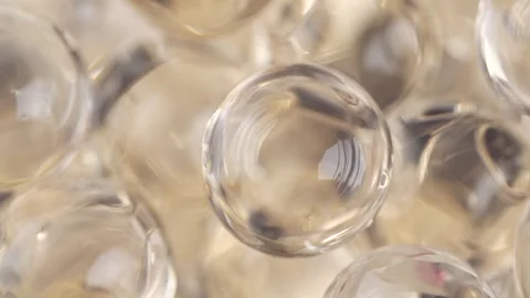 Abstract gel beads background. Clear bubbles Stock Footage 276485325