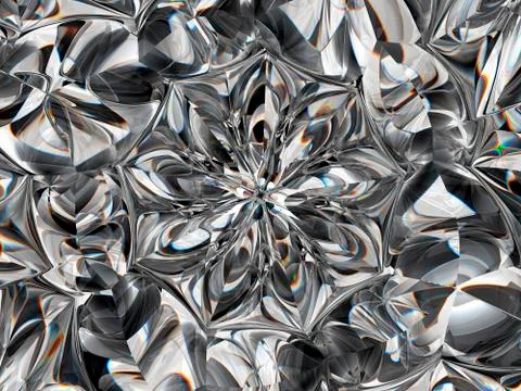 Abstract Gemstone or diamond texture closeup and kaleidoscope Stock Illustration