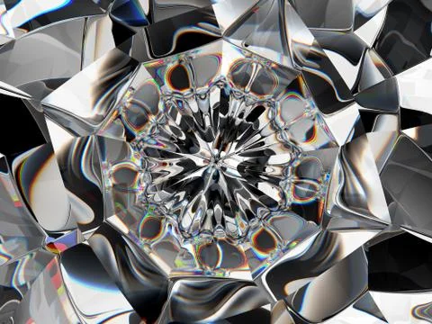 Abstract Gemstone or diamond texture closeup and kaleidoscope 스톡 일러스트