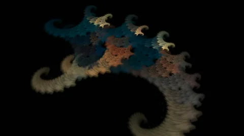 Abstract generated background. Color fractal design and circular motion. Stock Footage 55648352