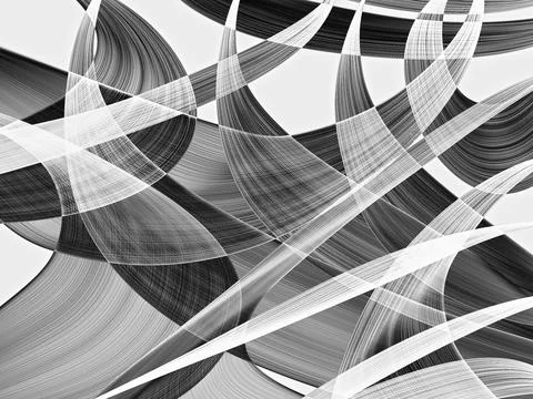 Abstract generated black and white pattern graphic background イラスト素材