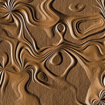 Abstract generated wood carving texture Illustrazione stock