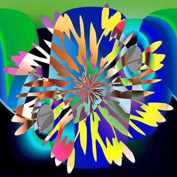 Abstract generative art background experiment Stock Illustration