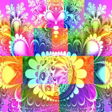 Abstract generative art background experiment Stock Illustration