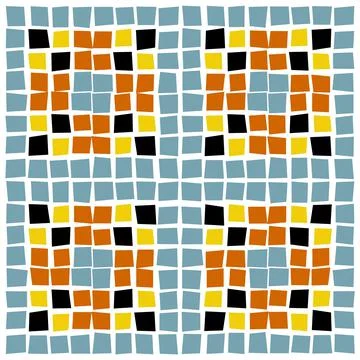 Abstract generative art color pattern vector tile Stock Illustration