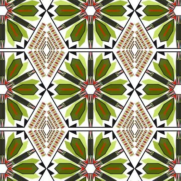 Abstract generative art color pattern vector tile Stock Illustration