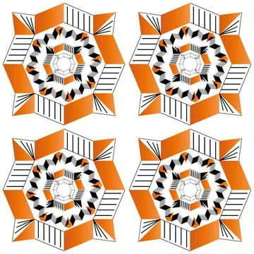 Abstract generative art color pattern vector tile Stock Illustration