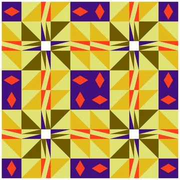 Abstract generative art color pattern vector tile Stock Illustration