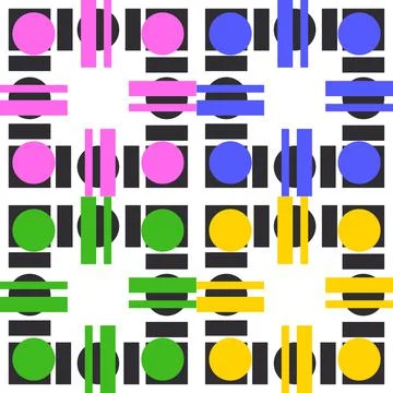 Abstract generative art color pattern vector tile Stock Illustration